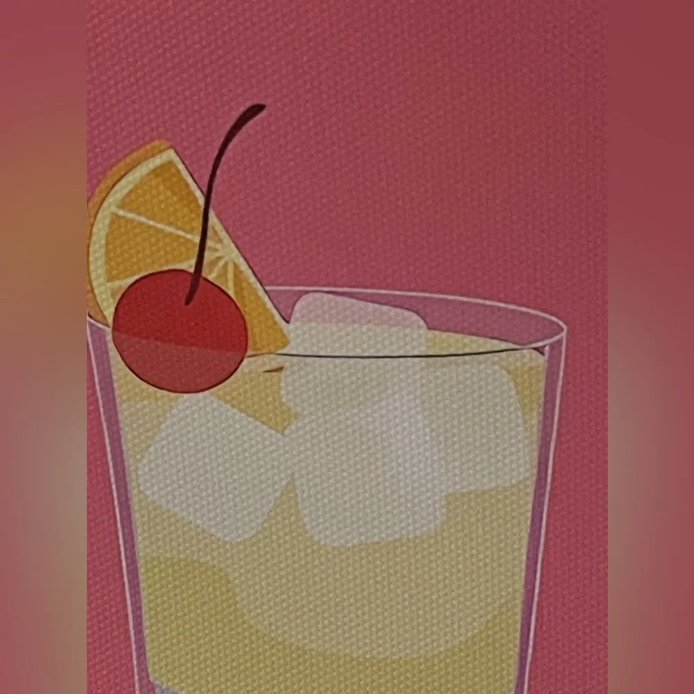 3/$15 Bar Cart Bar Decor Canvas Print Whiskey Sour